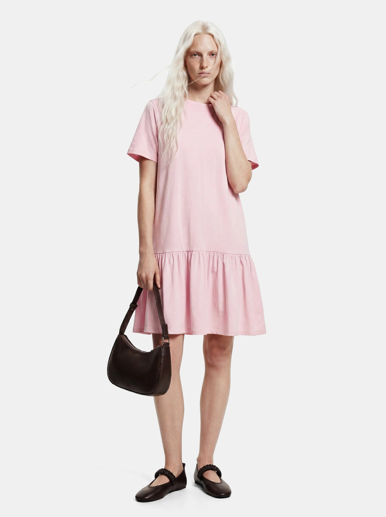 PIECES DISSO SS O-NECK DRESS JRS NOOS BC LYSERØD