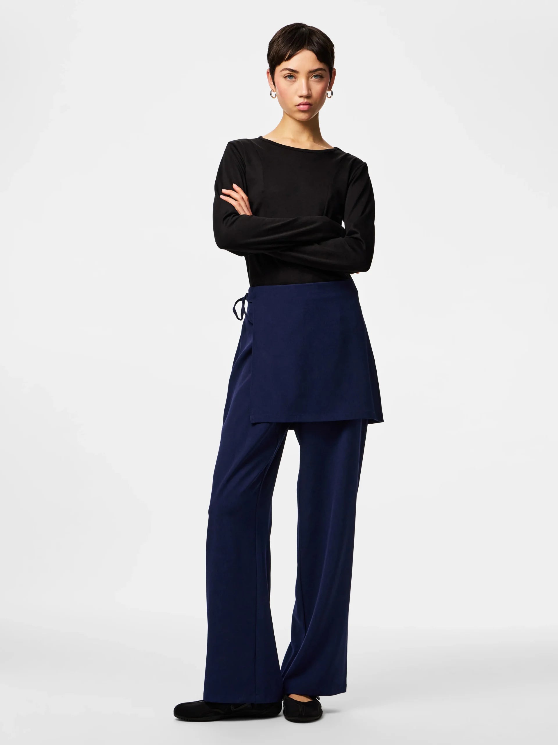 PIECES JOSSA MW PANTS WVN D2D PP Maritime Blue