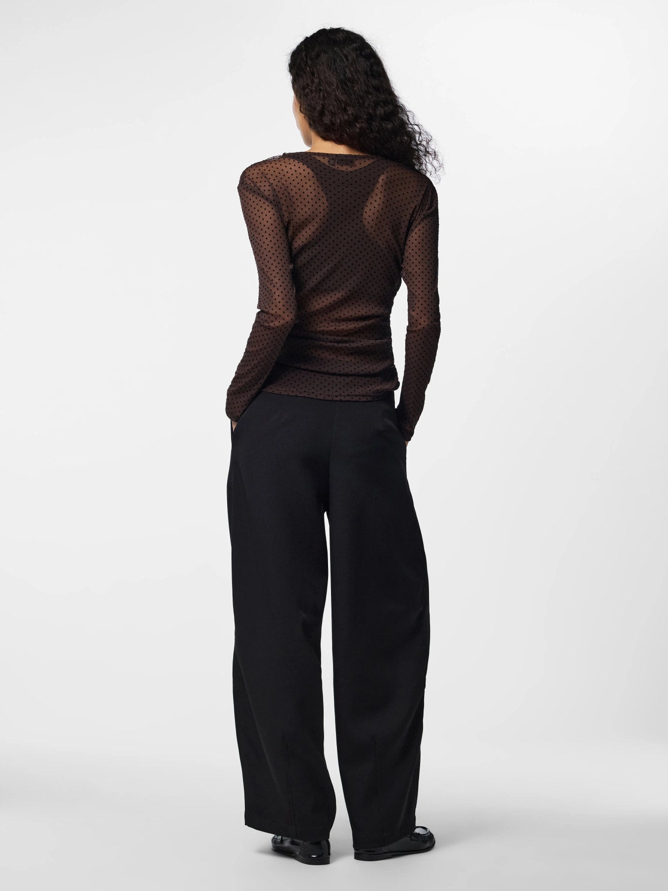 PIECES BOBO LS MESH ROUCHING TOP JRS NOOS