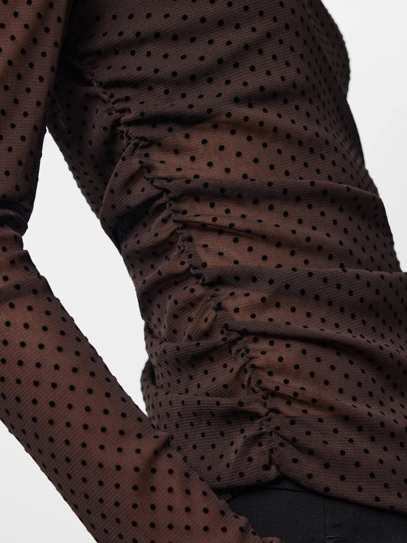 PIECES BOBO LS MESH ROUCHING TOP JRS NOOS