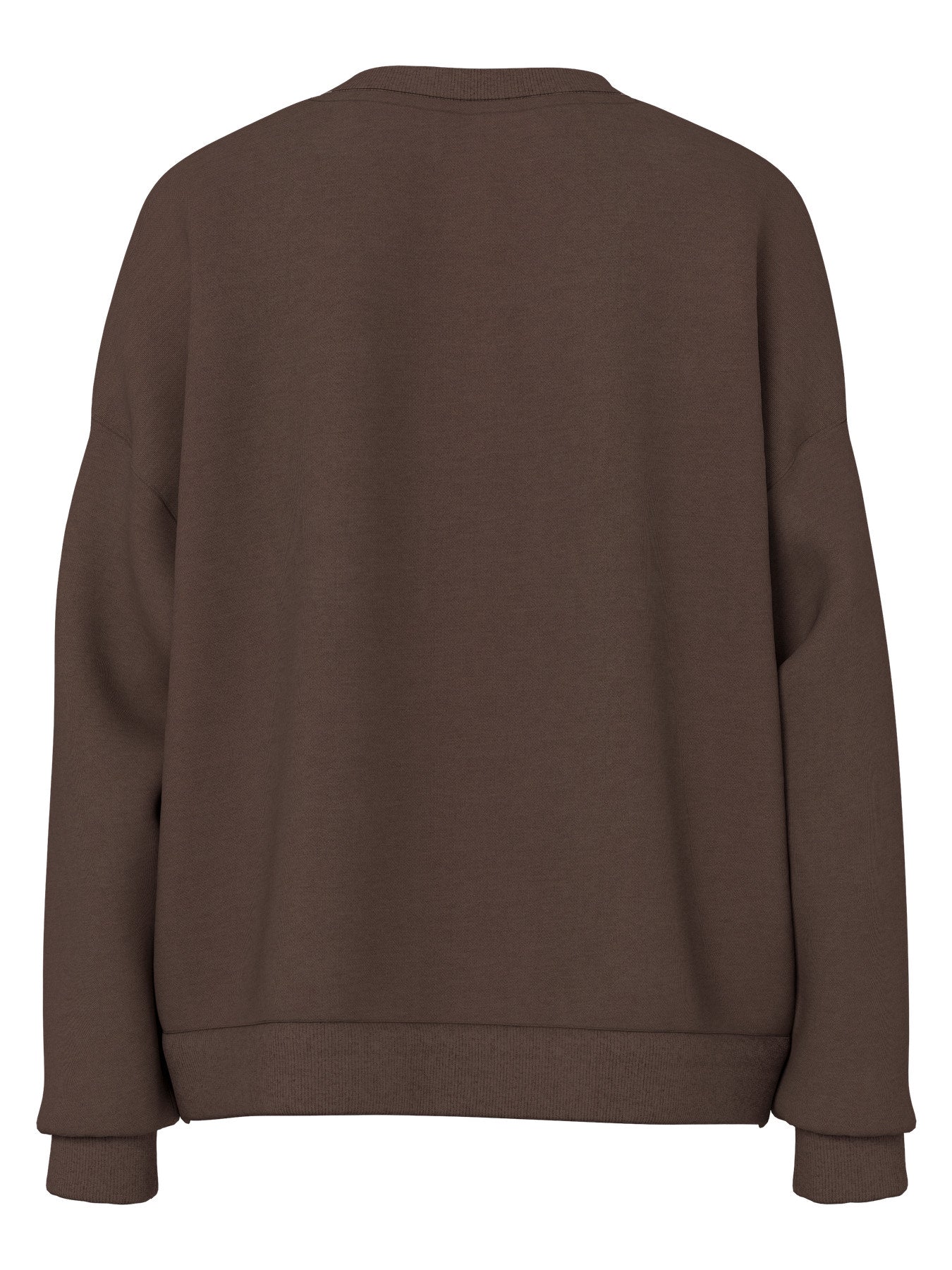 PIECES CHILLI LS LOOSE FIT SWEAT TOP NOOS BC BRUN