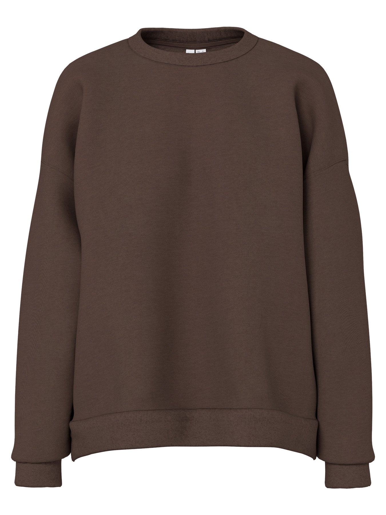 PIECES CHILLI LS LOOSE FIT SWEAT TOP NOOS BC BRUN