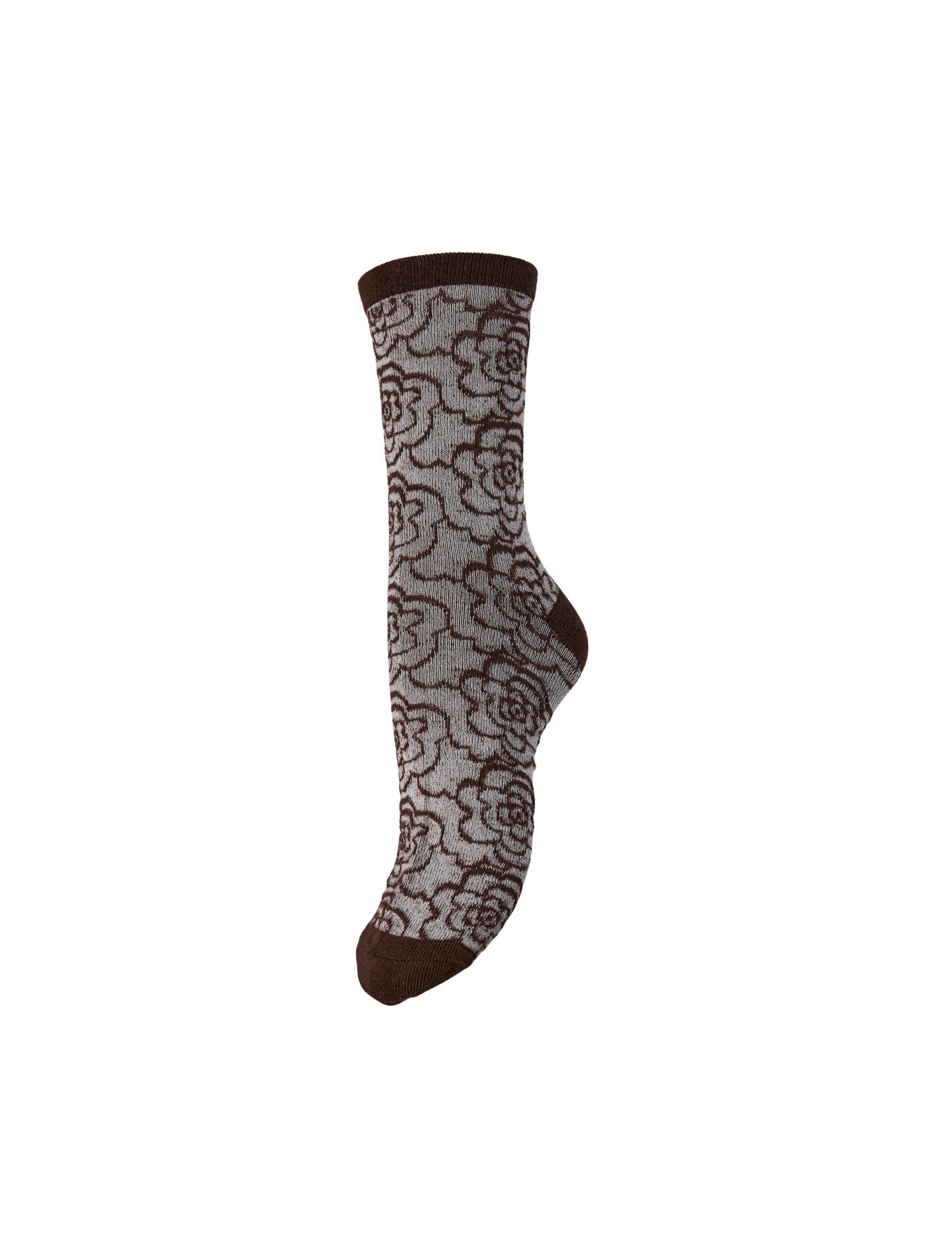 PIECES ALMA SOCKS BC Chicory Coffee Cloud Dancer