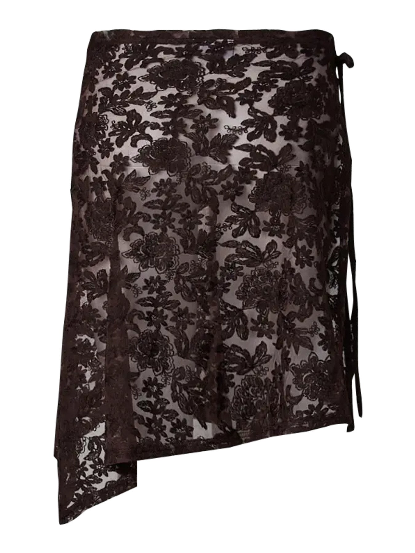 PIECES JOVA MW SARONG SKIRT D2D Chocolate