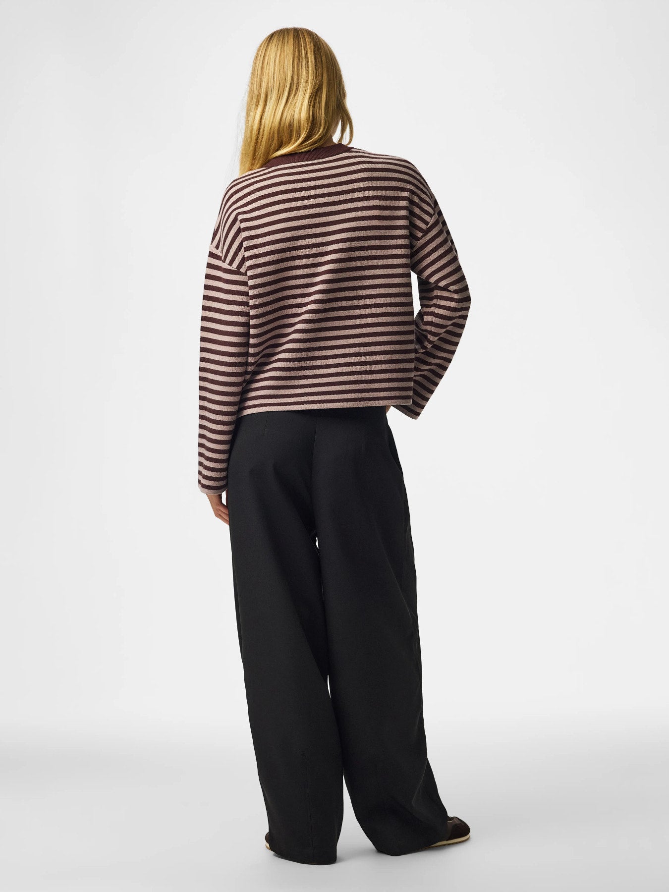 PIECES JASSY LS O-NECK KNIT NOOS BC Hot Fudge GREIGE