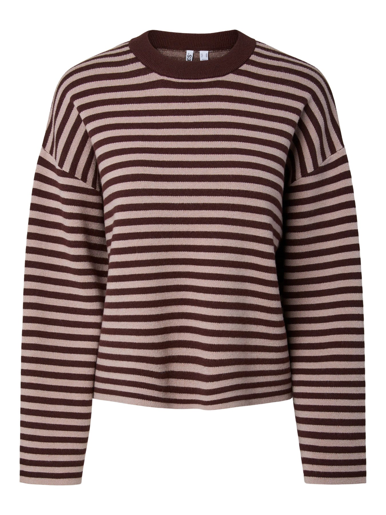 PIECES JASSY LS O-NECK KNIT NOOS BC Hot Fudge GREIGE
