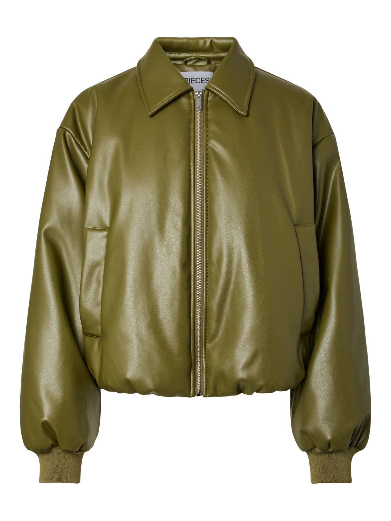 PIECES LARA PADDED COATED BOMBER JACKET WB BC Spagnum