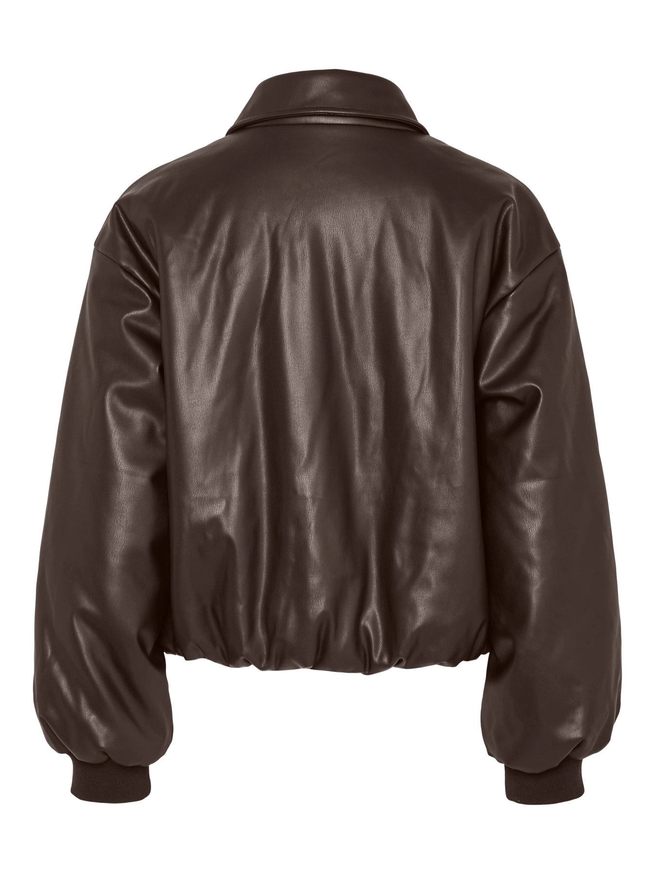 PIECES LARA PADDED COATED BOMBER JACKET WB BC Hot Fudge