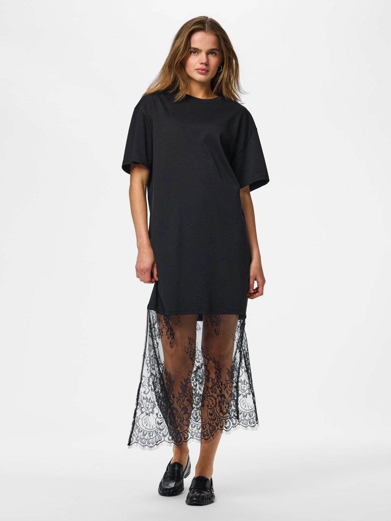 PIECES MAVE SS LACE ANKLE DRESS JRS D2D