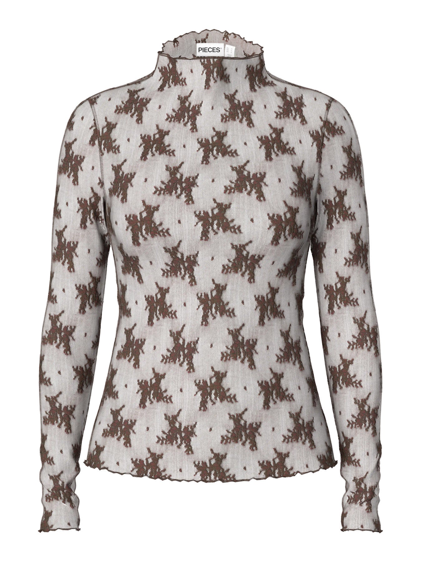 PIECES VIO LS MESH TOP JRS BC Plum Perfect