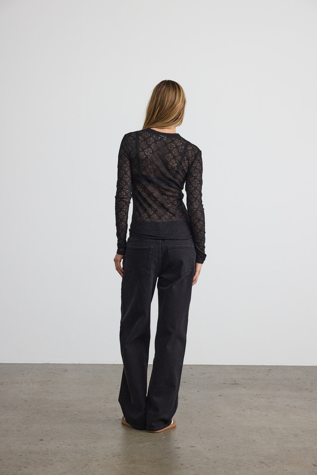 NOISY MAY JUDITH L/S LACE TOP NOOS