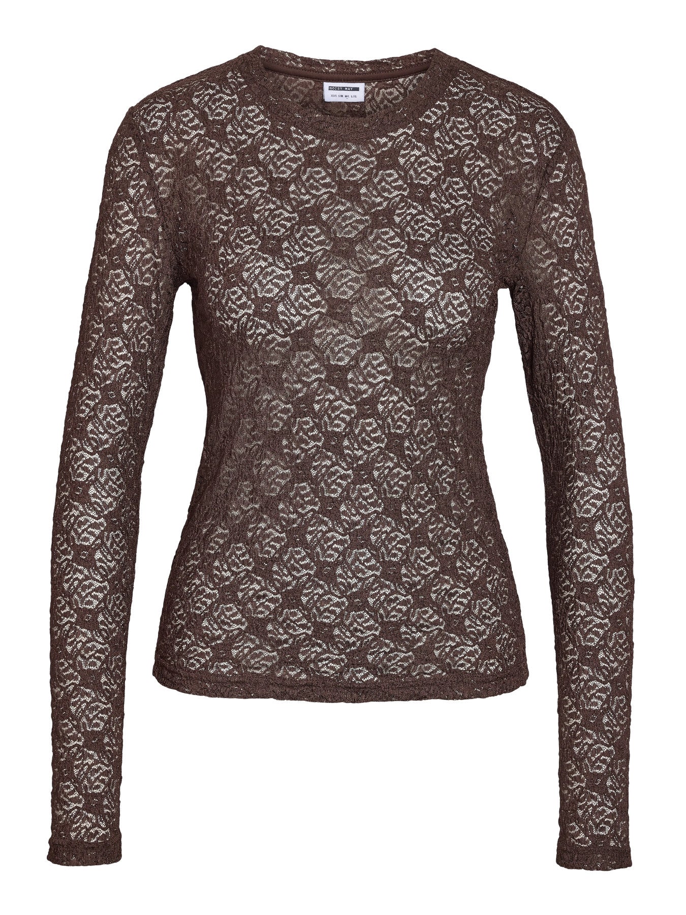 NOISY MAY JUDITH L/S LACE TOP NOOS Chocolate brown