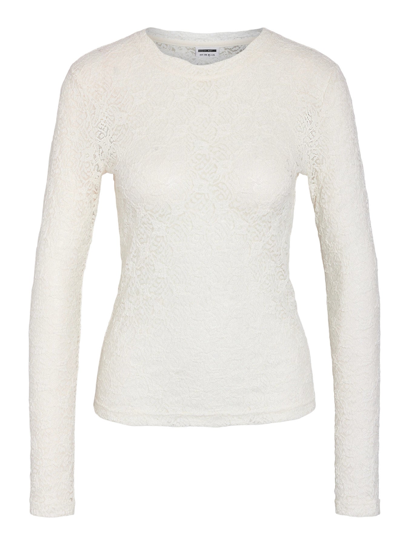 NOISY MAY JUDITH L/S LACE TOP NOOS Creme