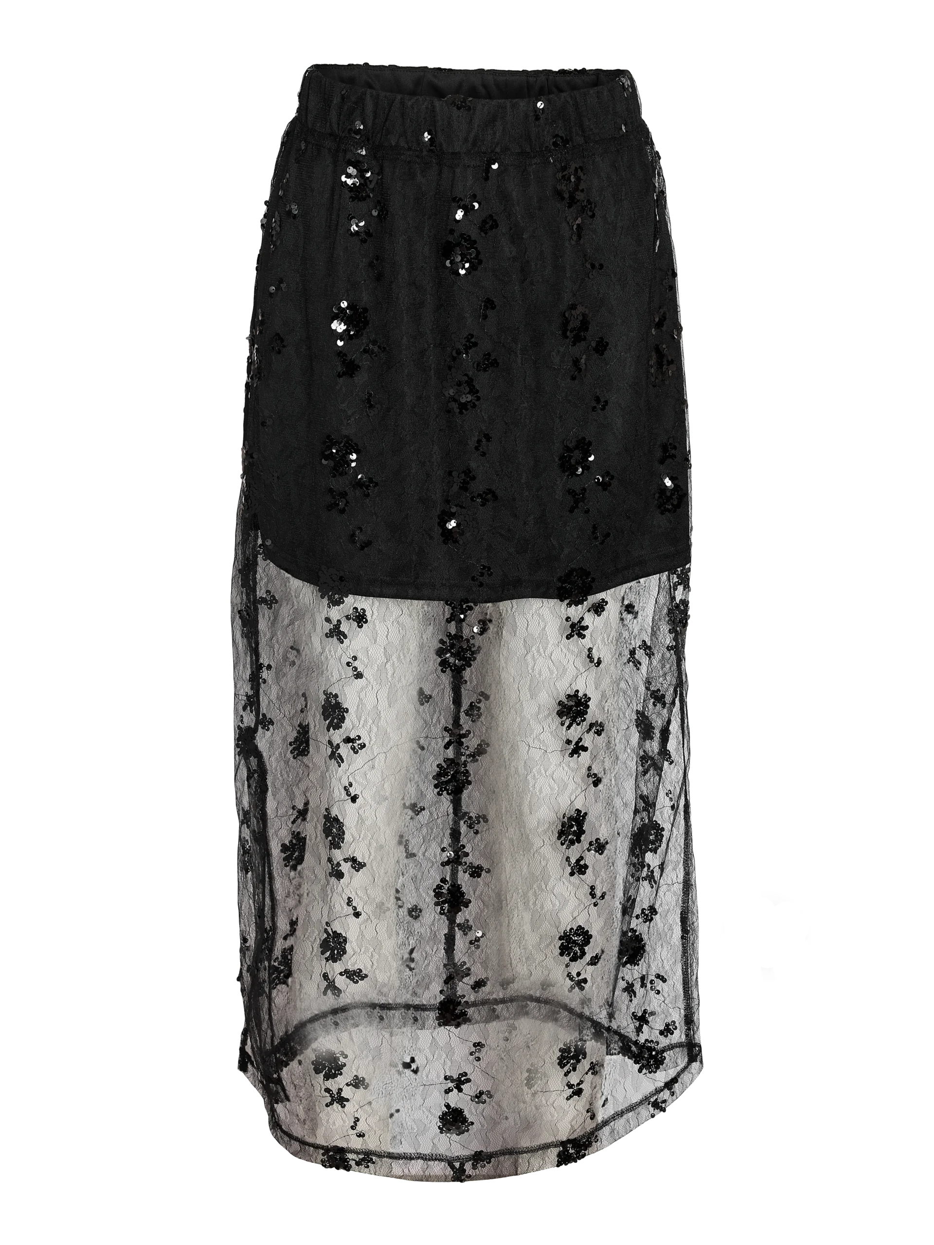 NOISY MAY ZIGGA N/W MESH SEQUIN MIDI SKIRT