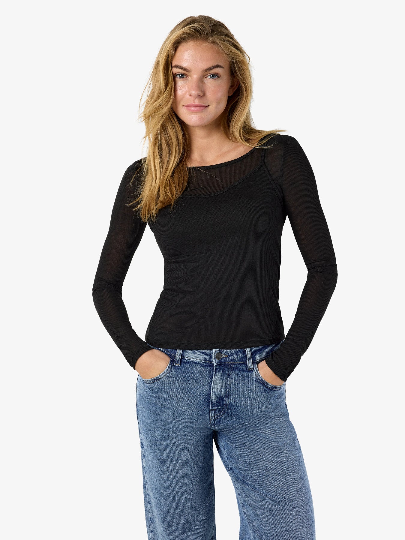 NOISY MAY NUSA L/S DOUBLELAYER TOP SORT