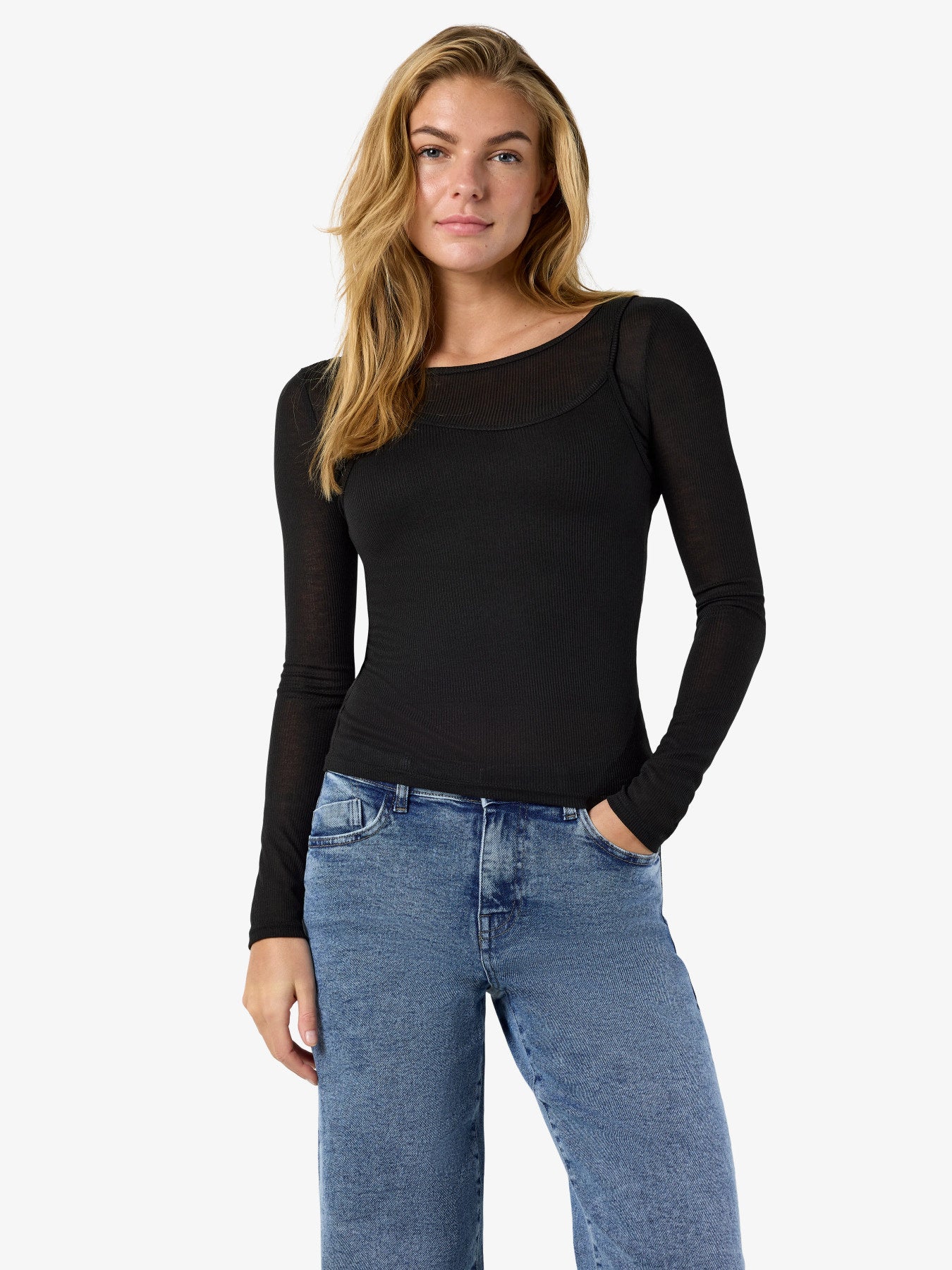 NOISY MAY NUSA L/S DOUBLELAYER TOP SORT