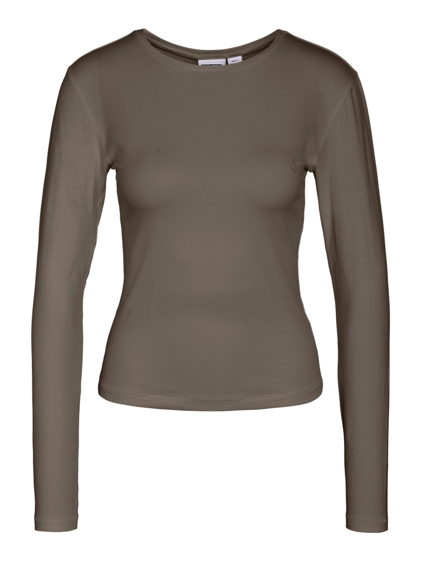 NOISY MAY ADRIANA L/S SLIM TOP JRS NOOS BRUN