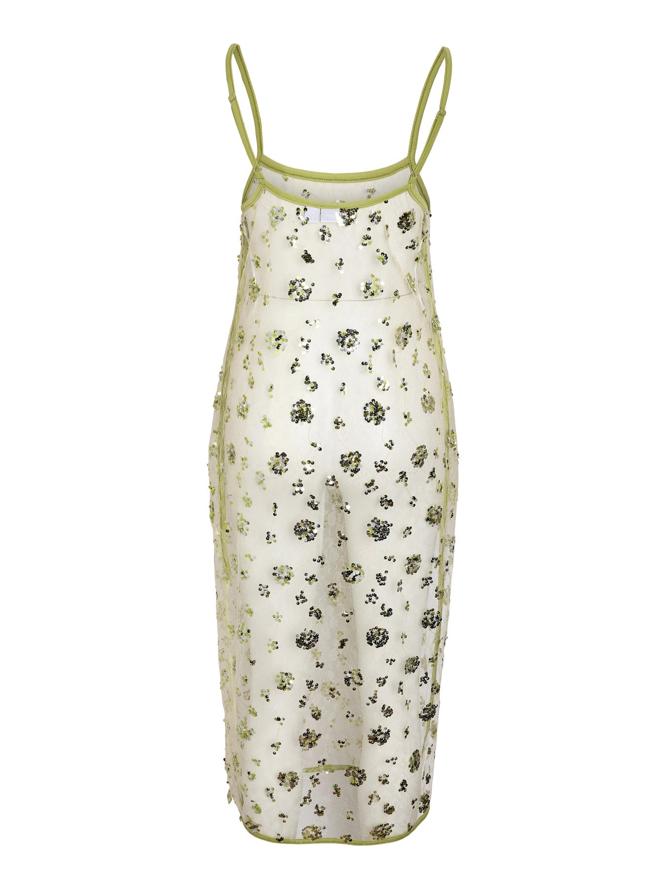 NOISY MAY ZIGGA S/L SEQUIN MESH DRESS Daiquiri Green