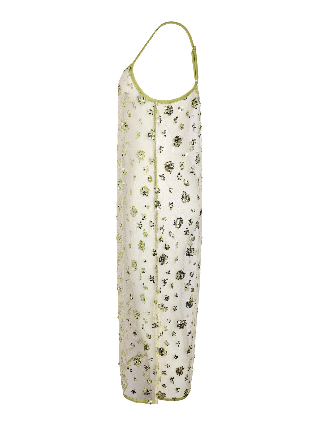 NOISY MAY ZIGGA S/L SEQUIN MESH DRESS Daiquiri Green