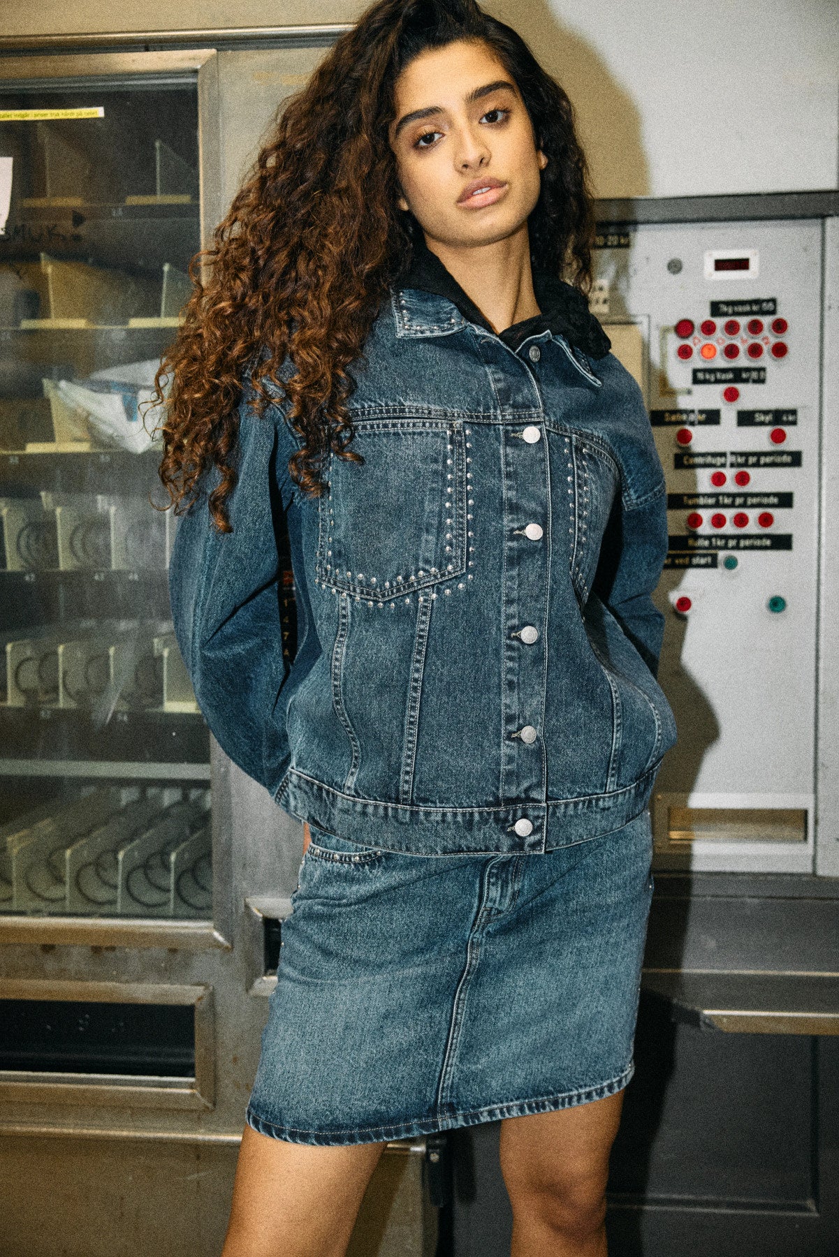 NOISY MAY OREON KETTIE L/S STUD JACKET AZ480MB