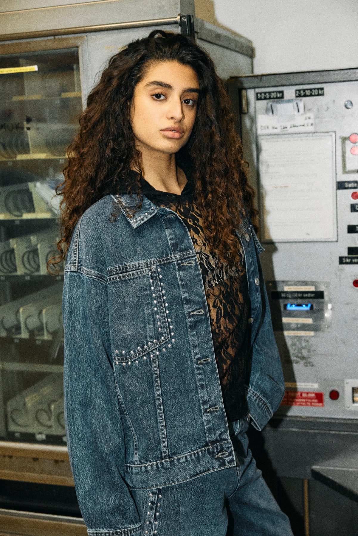 NOISY MAY OREON KETTIE L/S STUD JACKET AZ480MB