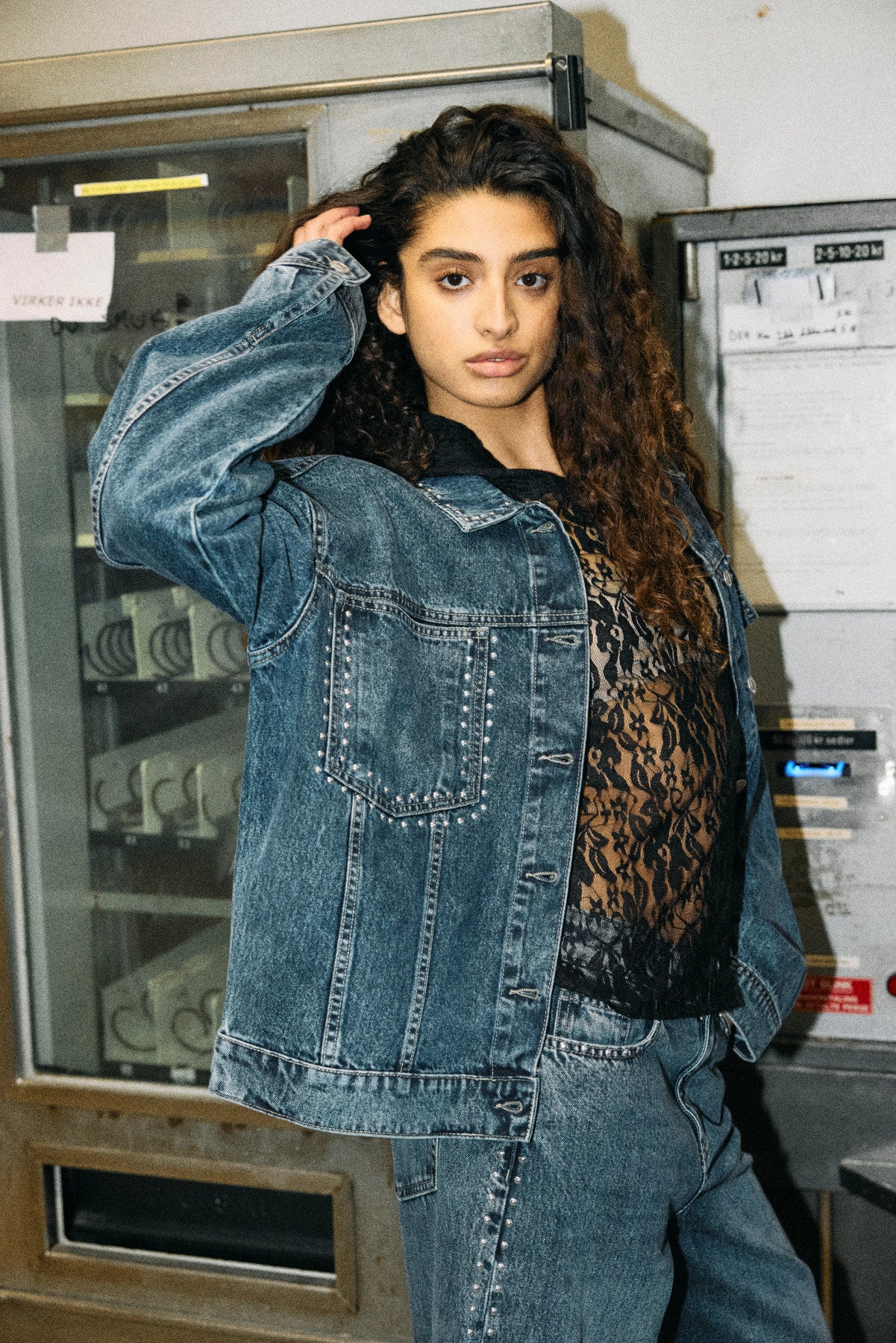 NOISY MAY OREON KETTIE L/S STUD JACKET AZ480MB