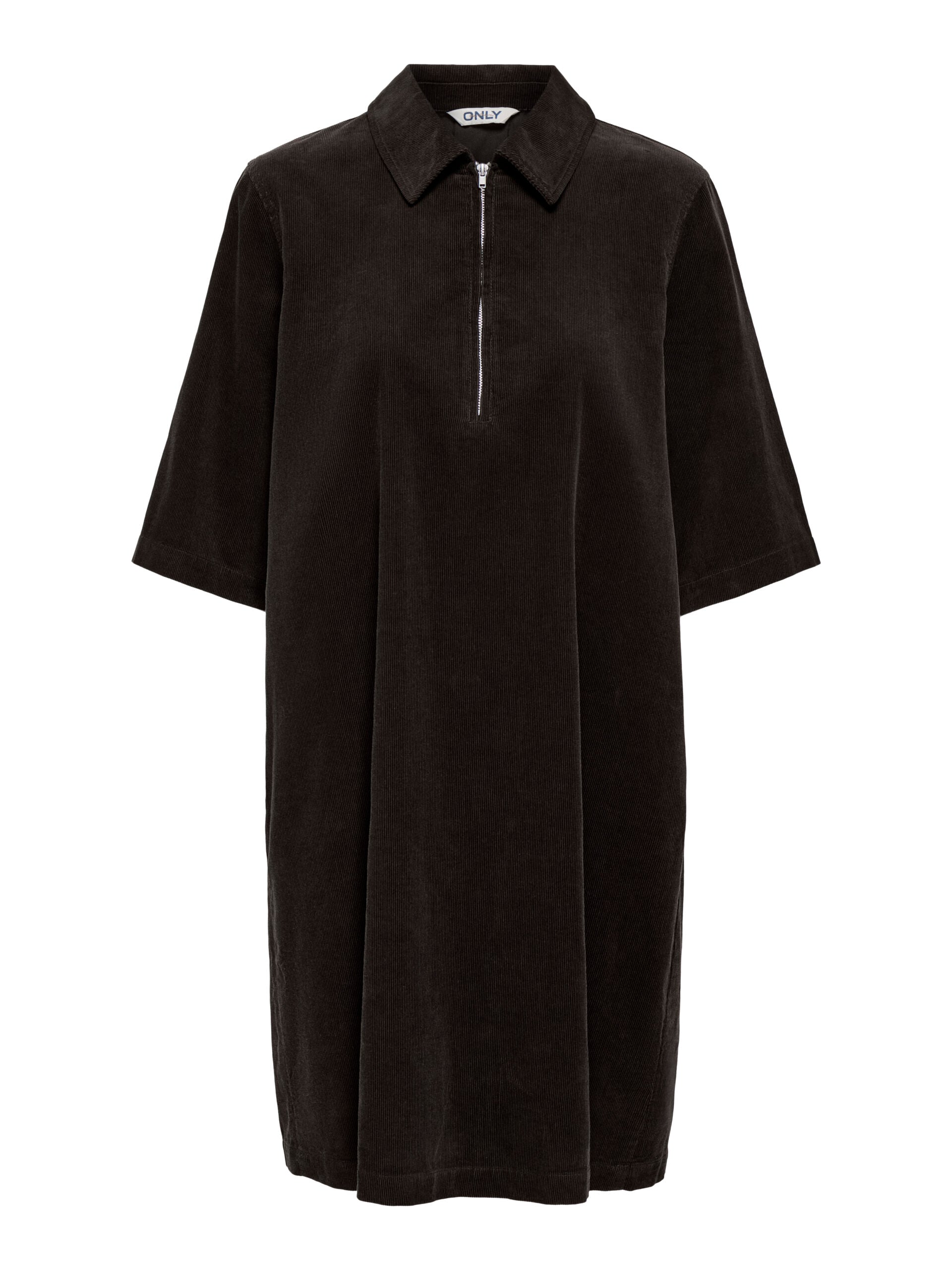 ONLY NESSA S/S ZIP CORD DRESS PNT Chocolate Torte