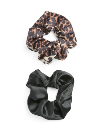 Pieces Signe 2-pack scrunchie - Black/Leo