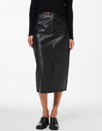 Pieces Olga HW Midi skirt - Black