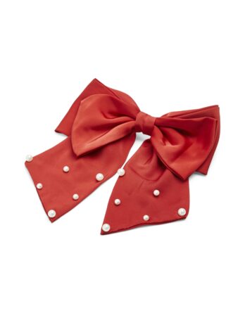 PC Rapu Bow hairclip - High risk red