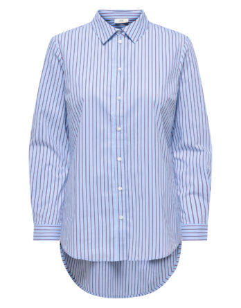 JDYMIO L/S SHIRT WVN NOOS BLÅ/BRUN