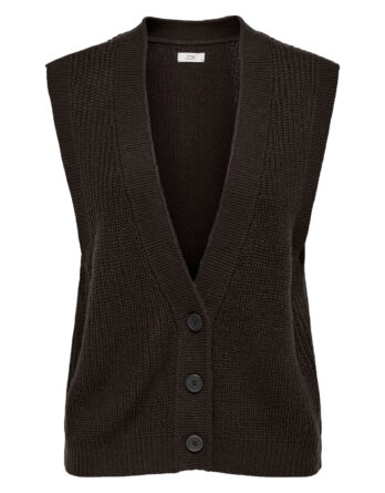 JDY HANA S/L V-NECK BUTTON VEST KNT