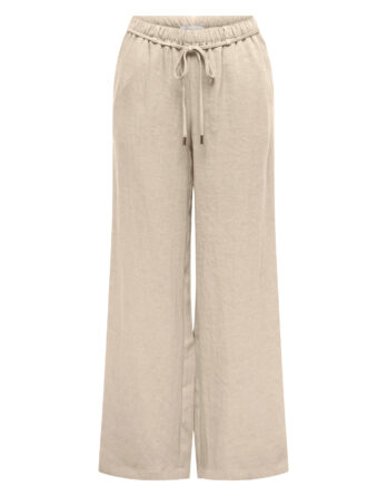JDY FINN MW BELT WIDE PANT WVN SANDSHELL