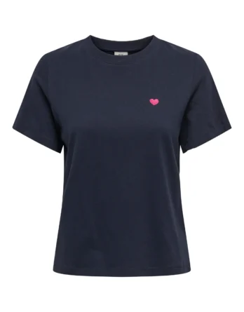 JDY PISA S/S PRINT TOP JRS NOOS BLÅ