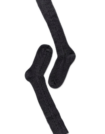 Note Wool Cable Knee High Antracit
