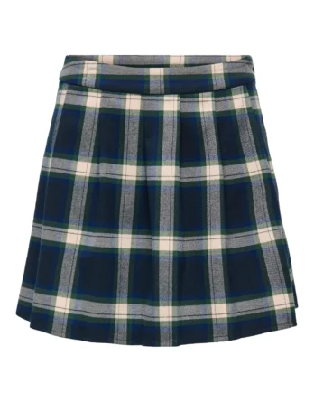 ONLY WREN CHECK SHORT SKIRT WVN BLÅ