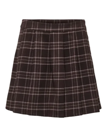ONLY WREN CHECK SHORT SKIRT WVN BRUN