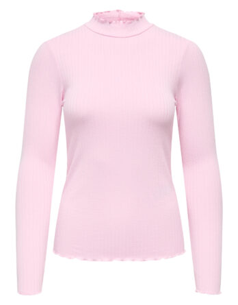 JDY FRANSISKA L/S HI-NCK TOP JR NOOS PINK LADY