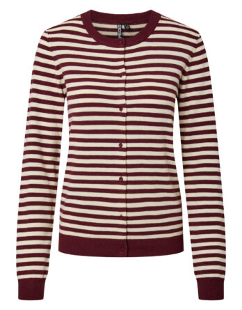 Pieces Nora O-neck cardigan BORDEAUX