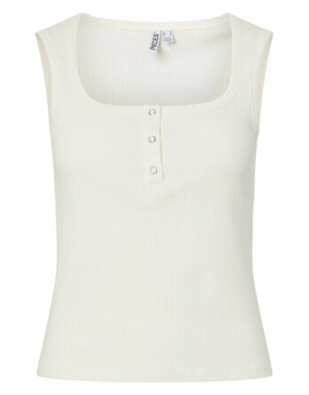 PIECES KITTE SL SQ NECK TOP JRS NOOS BC HVID