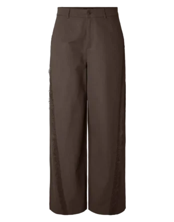 PIECES TEA HW LACE DETAIL WIDE PANT WVN D2D