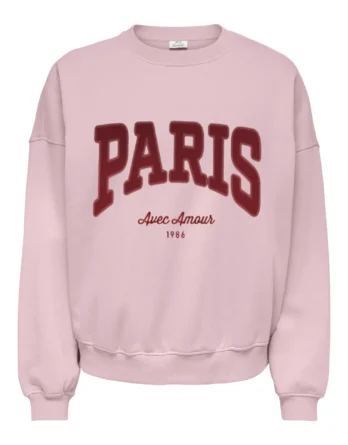 JDY MESA LIFE L/S O-NK EMB SWEAT JRS NOOS