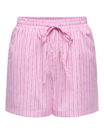 ONLY LORIS STRIPED SHORTS WVN Lyserød