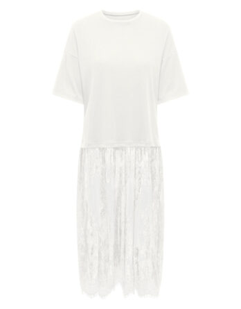 ONLY TAHLIA S/S LACE DRESS TOP JRS HVID