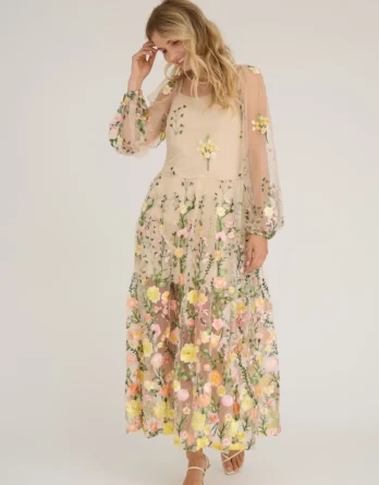 Fuschia Dress Sand/Yellow