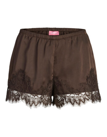 JJXX VIMA SATIN LACE SHORTS WVN LN BRUN