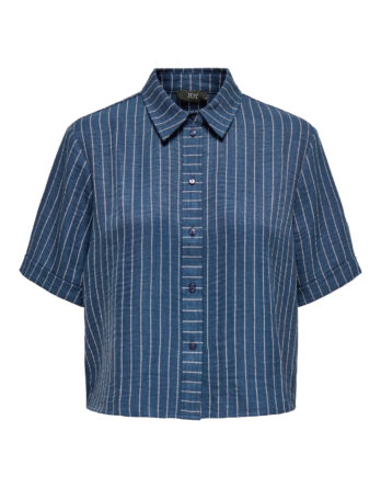 JDY POWER S/S SHORT SHIRT WVN NOOS BLÅ
