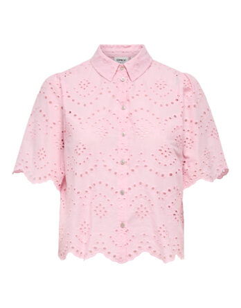 ONLY VALAIS S/S SHIRT WVN NOOS LYSERØD