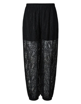 PIECES ALINE HW BALLOON LACE PANTS W BLACK