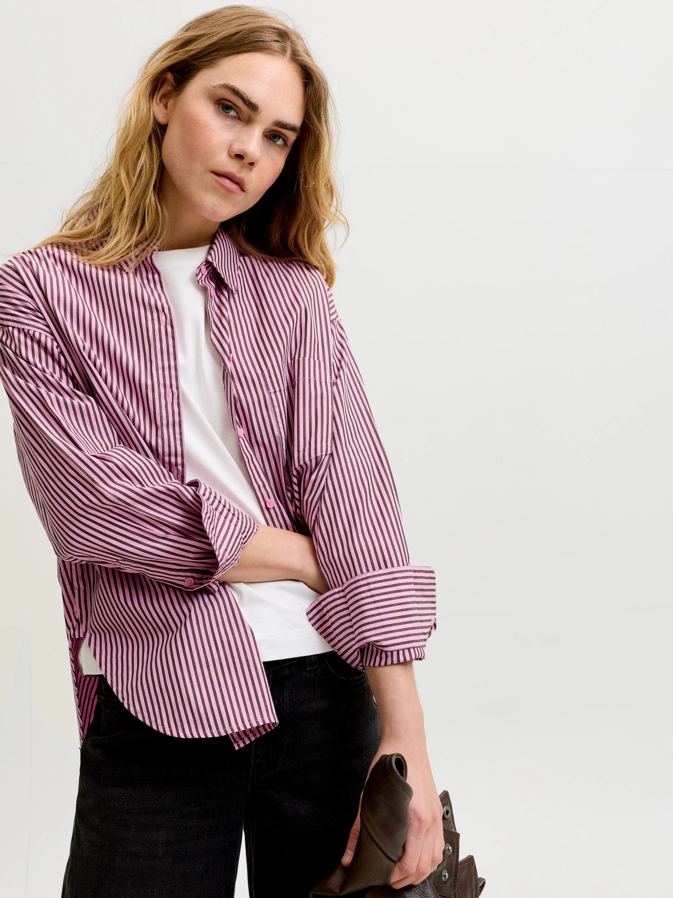 JJXX JAMIE LS RELAXED POPLIN SHIRT WVN NOOS ORCHID SMOKE DEMITASSE - Billede 7